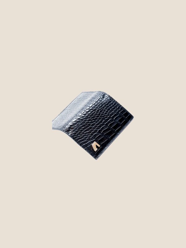 Mini Croc Noir Wallet - Image 5