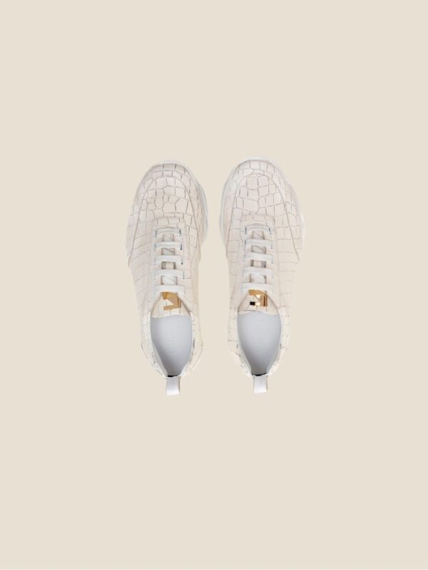 Low Croco Sneakers White - Image 7