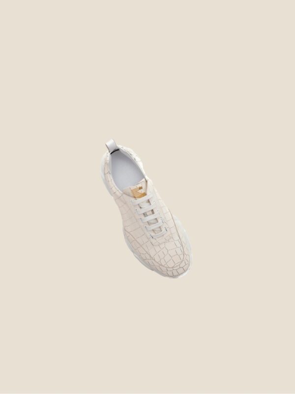 Low Croco Sneakers White - Image 3
