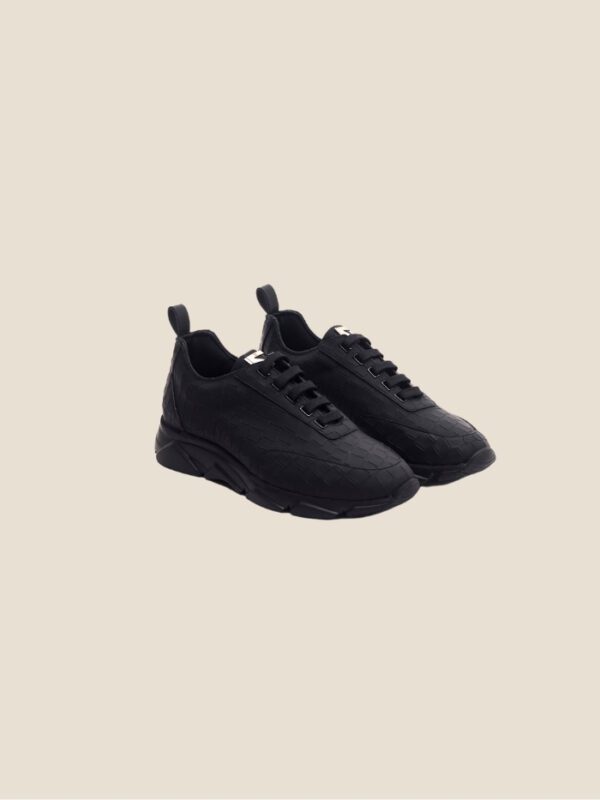 Low Croco Sneakers Black - Image 4