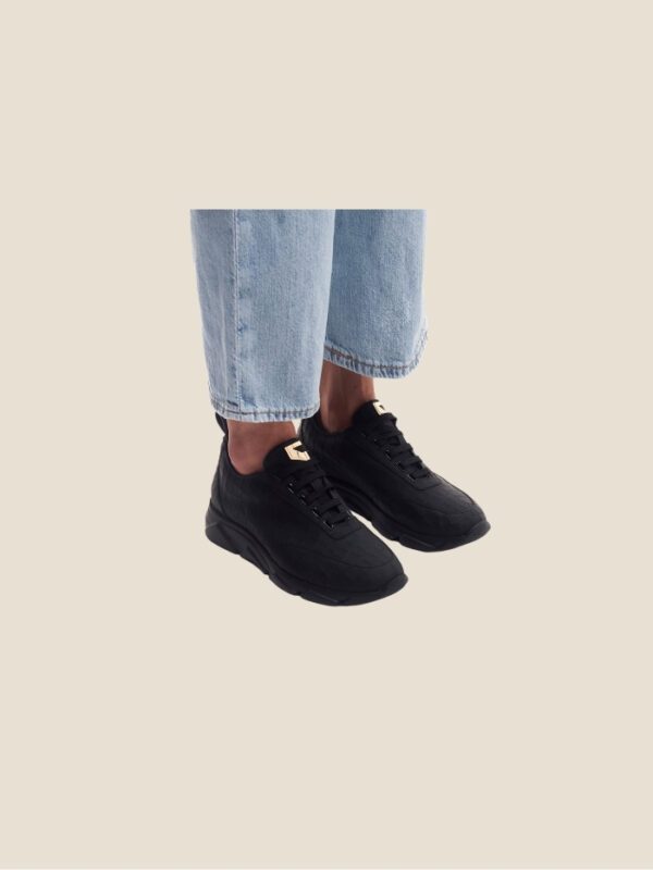 Low Croco Sneakers Black - Image 7