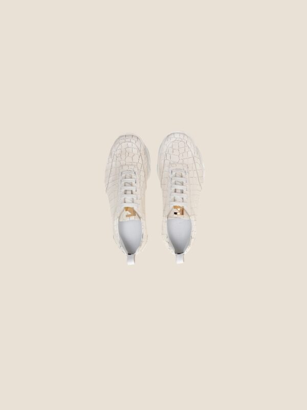 Low Croco Sneakers White