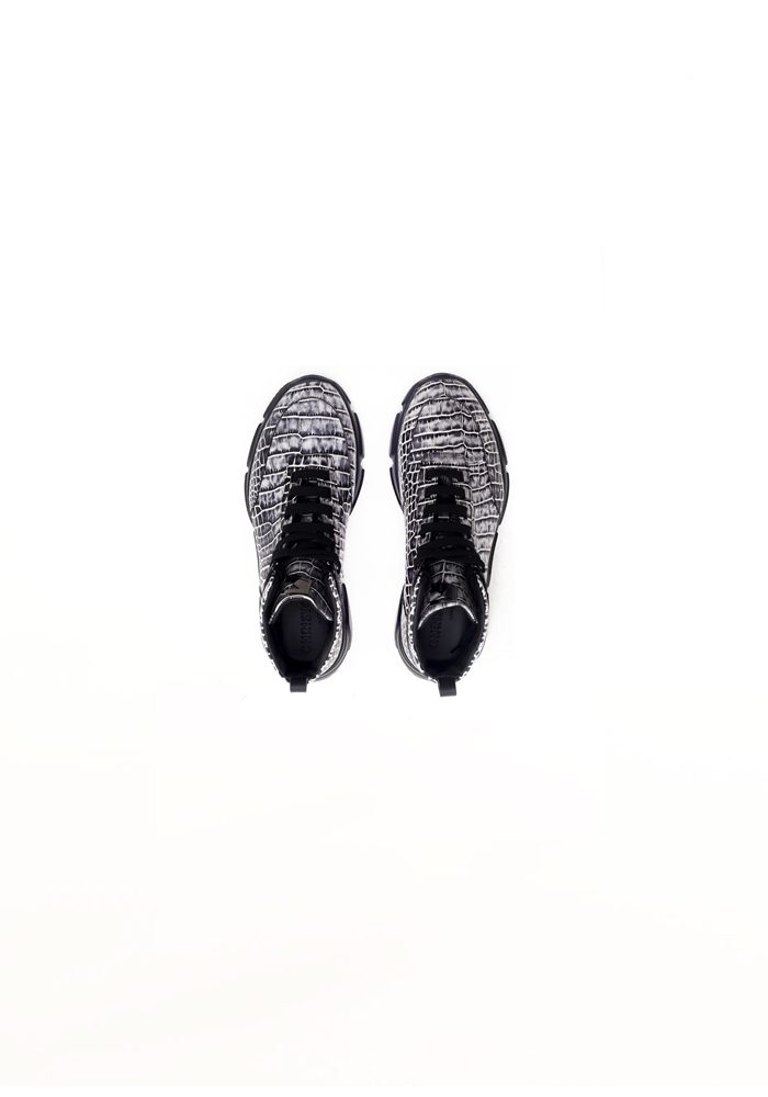 High Croco Sneakers Black