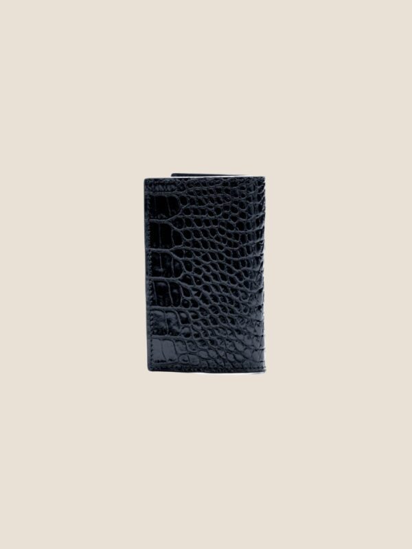Mini Croc Noir Wallet - Image 3