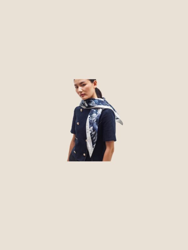 Art Scarf Blue - Image 3