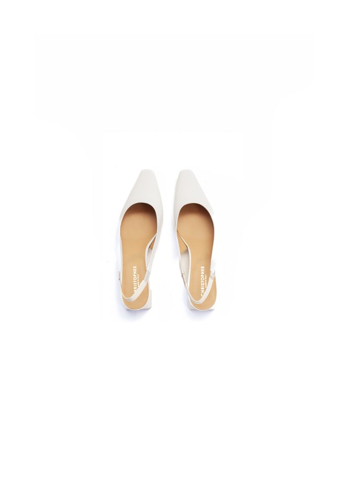 Slingback Heels Ivory